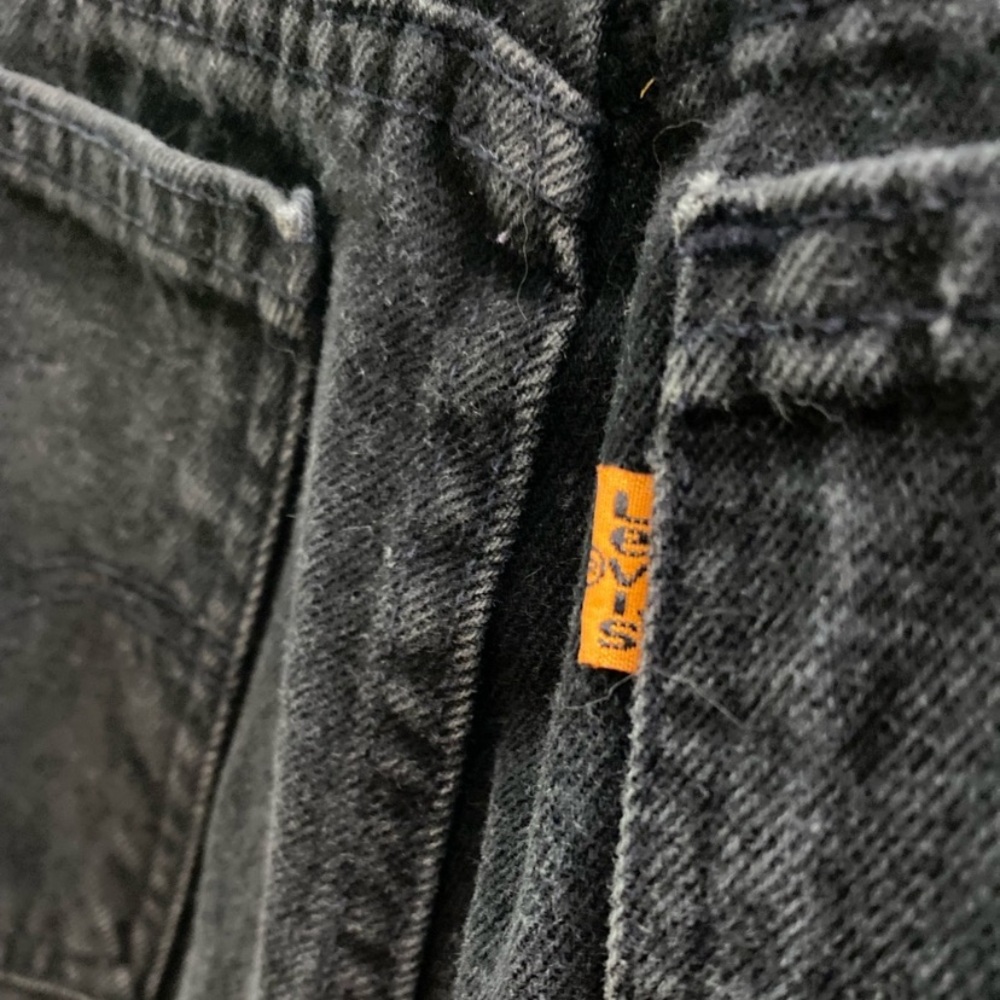 LEVIS RARE VINTAGE 80s 921 HIGH RISE ORANGE TAB BLACK-JEANS/ MOM &DAD/ EPIC FIT